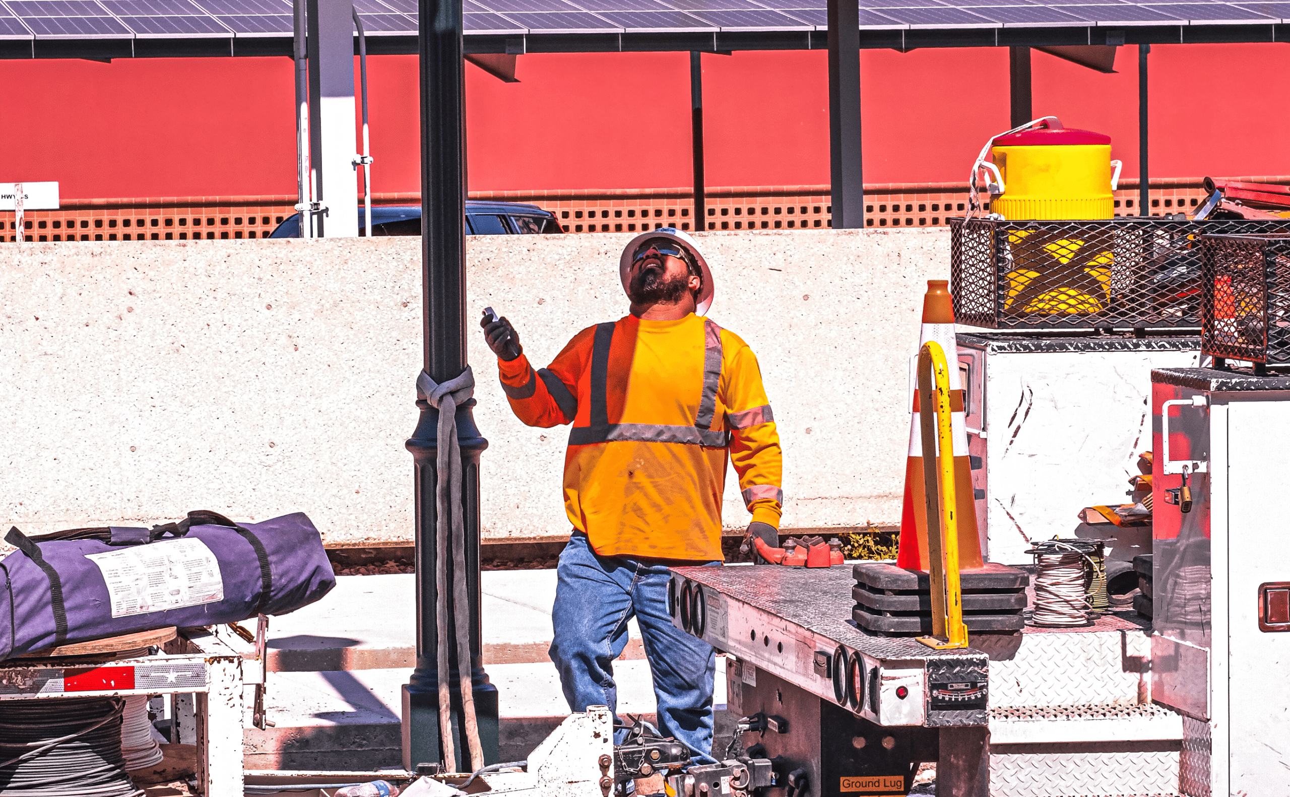 worker in extreme heat
