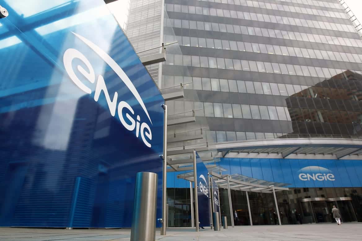 Entrance of an office building for energy company Engie