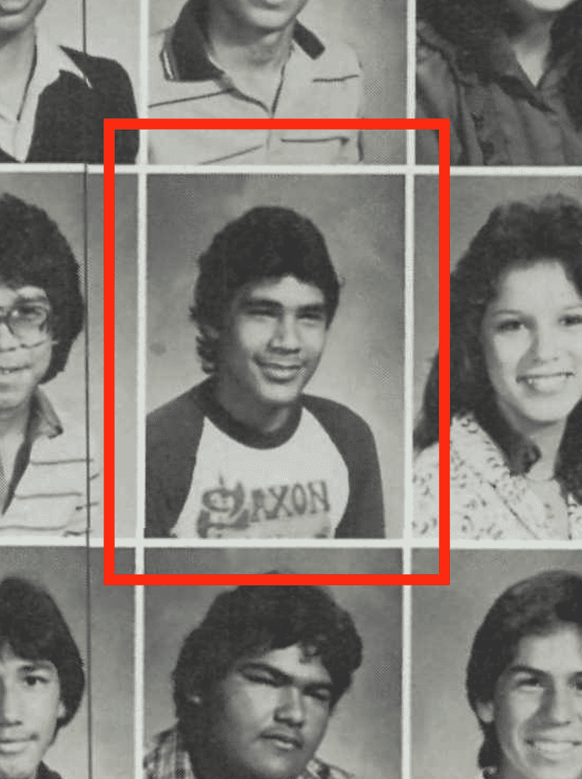 Albert Garcia yearbook photo, 10th grade at John Jay High School in San Antonio.