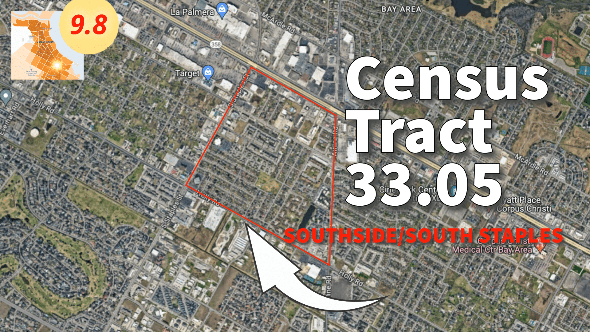 corpus christi heat island: south staples