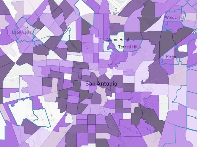mapa de carga energética del condado de bexar