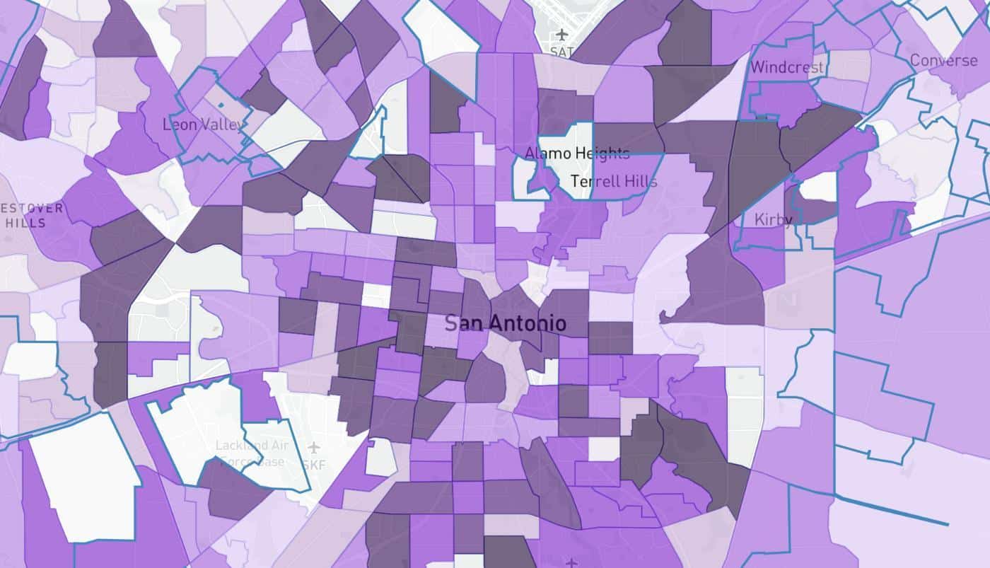 energy burden map of bexar county