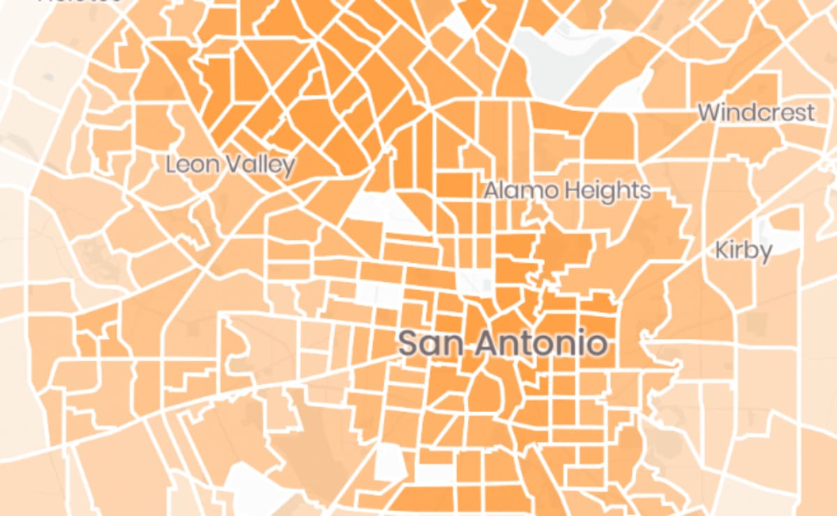 control deslizante de la isla de calor de san antonio